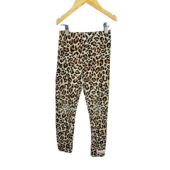 Ruffle Girl Cheetah Print Girls Elastic Waist Leggings Size‎ 8 - Picture 1 of 10